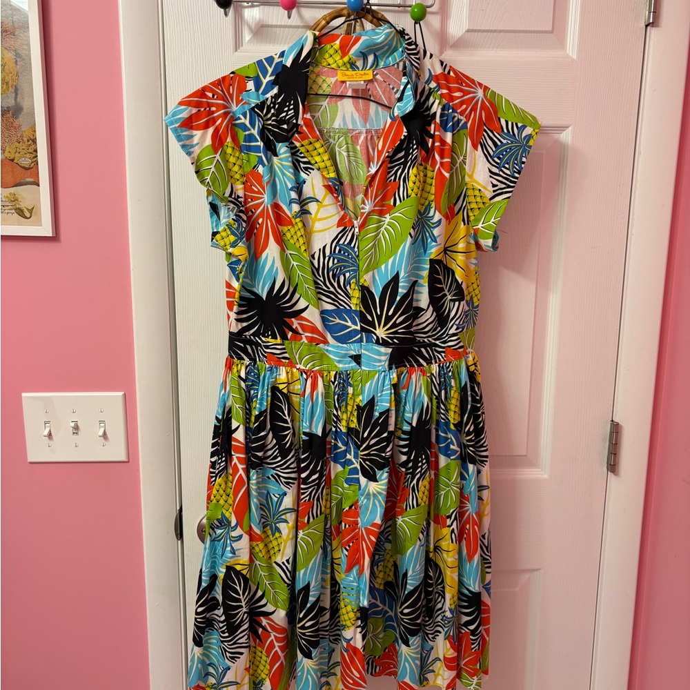 Colorful Tropical Print Bernie Dexter Kelly Dress